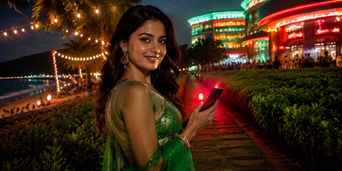 সেন্ট মার্টিনে শাড়ি পরে ক্যাসিনো প্ল্যাটফর্ম ব্যবহার করছেন